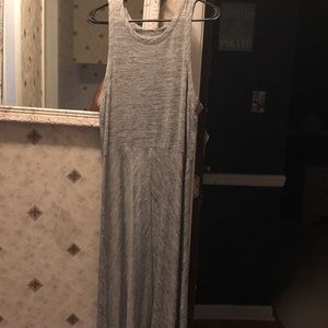 Ann Taylor, cotton gray, ankle length dress